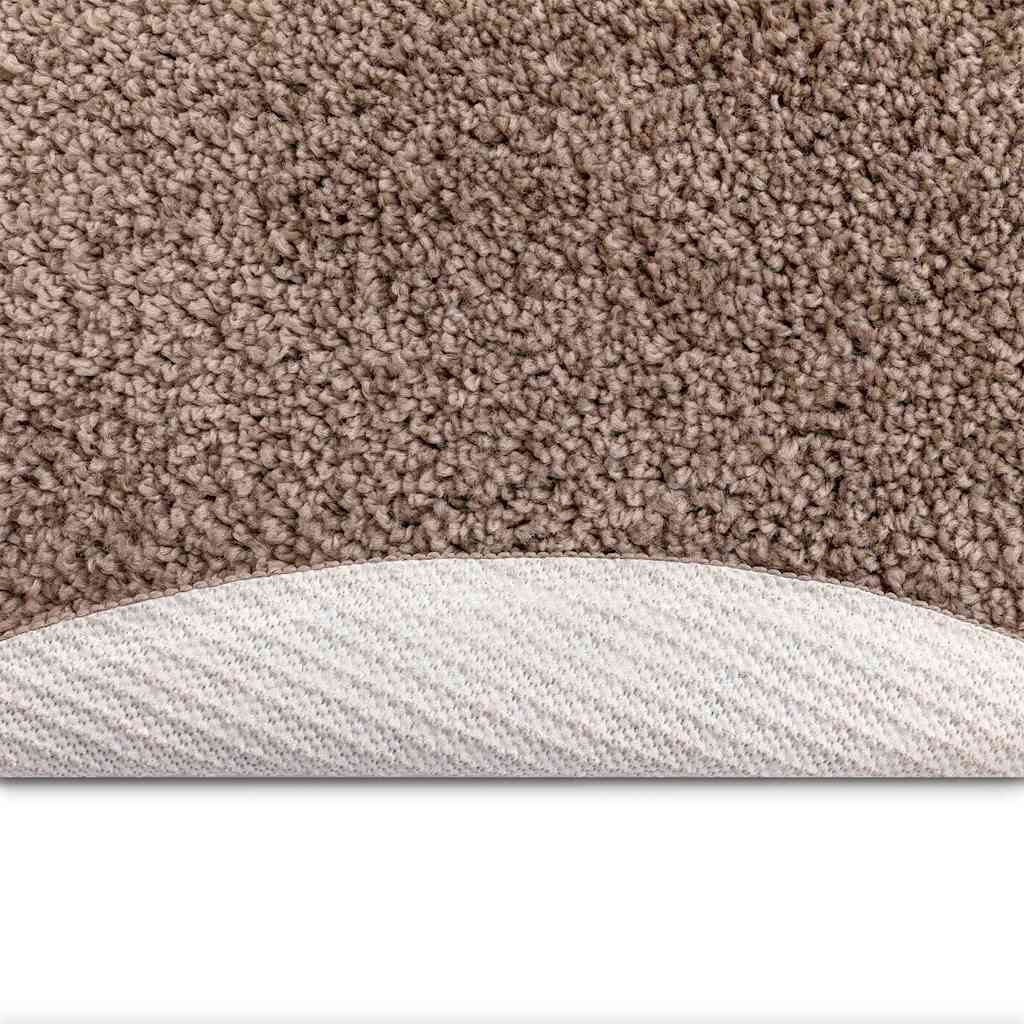 Anti-sklisikker Shaggy Teppe Brun 120 x 120 cm PP