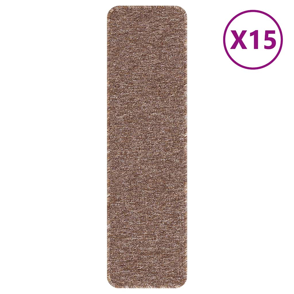 Anti-skli Trapematter Lateks bakgrunn 15 pcs Brun 75 x 20 cm PP