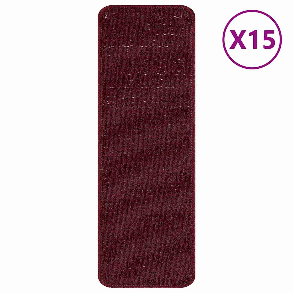 Anti-skli Trapematter 15 pcs Bordeaux 60 x 25 cm PP