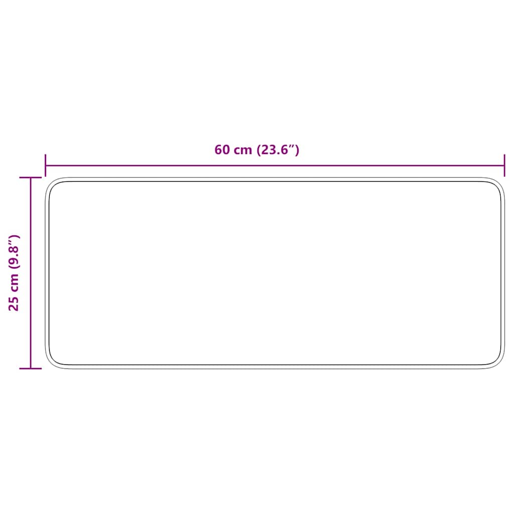 Anti-skli Trapematter 15 pcs Bordeaux 60 x 25 cm PP