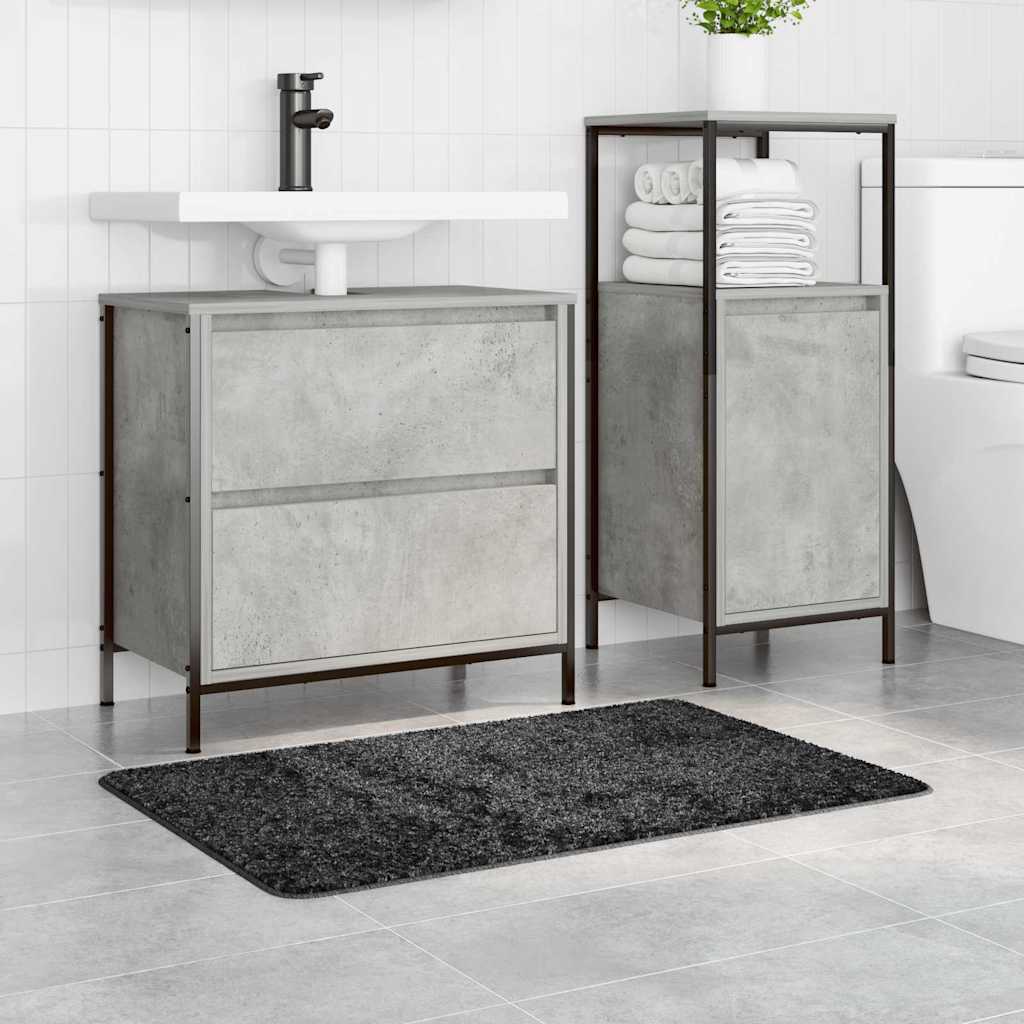 Anti-skli badematte Mørke grå 60 x 90 cm PP