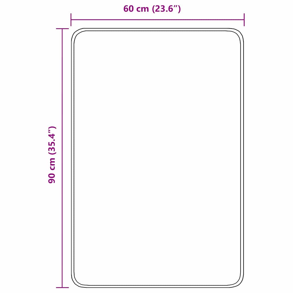 Anti-skli badematte Krem 60 x 90 cm PP
