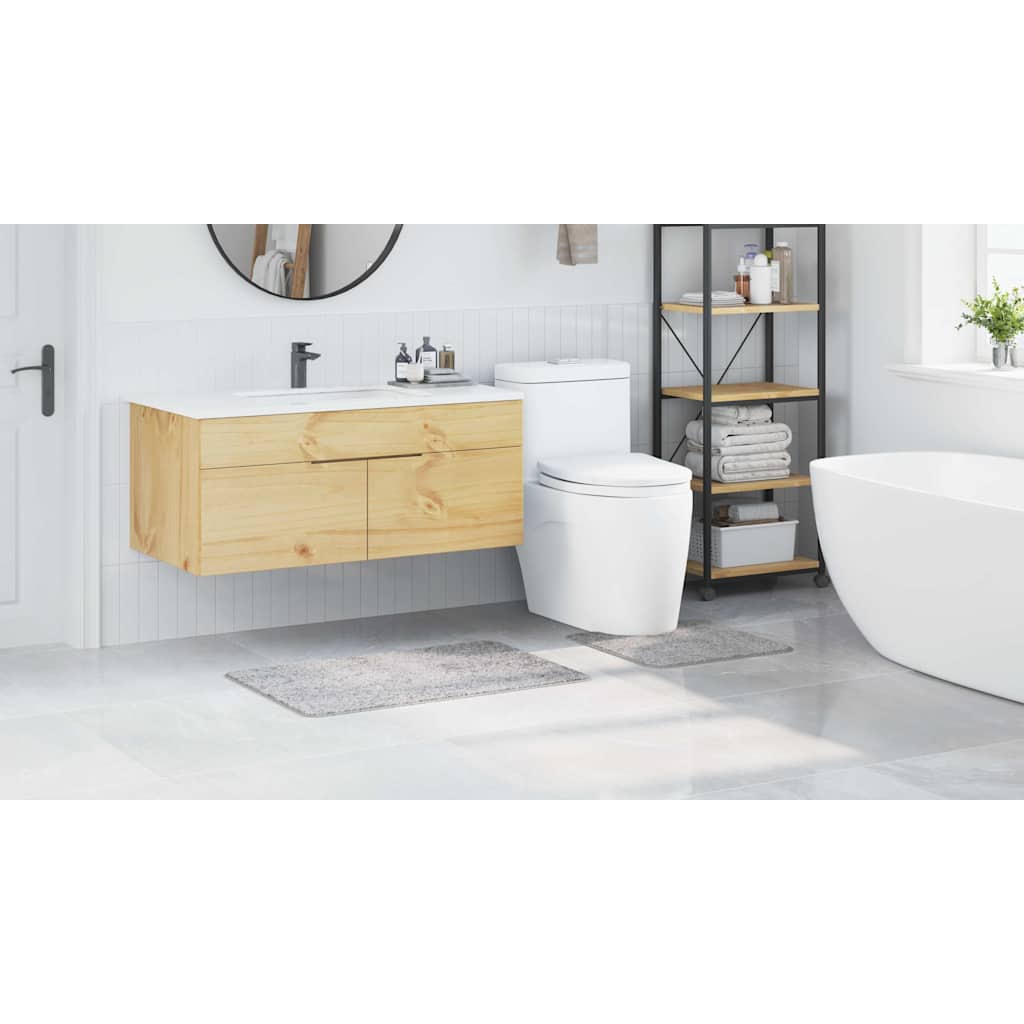 Anti-skli baderomsmatte sett 2 pcs Grå PP