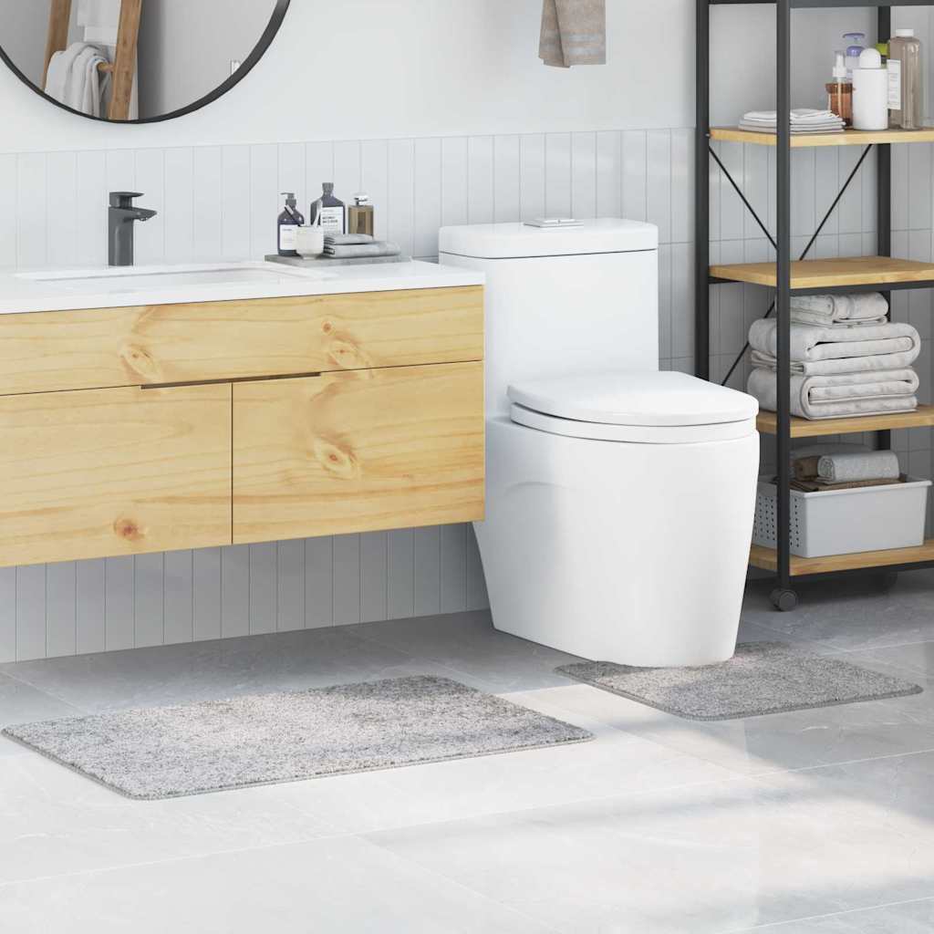 Anti-skli baderomsmatte sett 2 pcs Grå PP