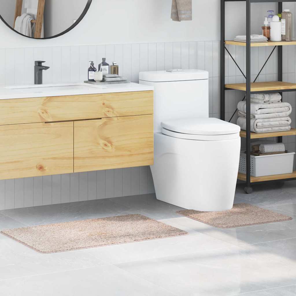 Anti-skli baderomsmatte sett 2 pcs Krem PP