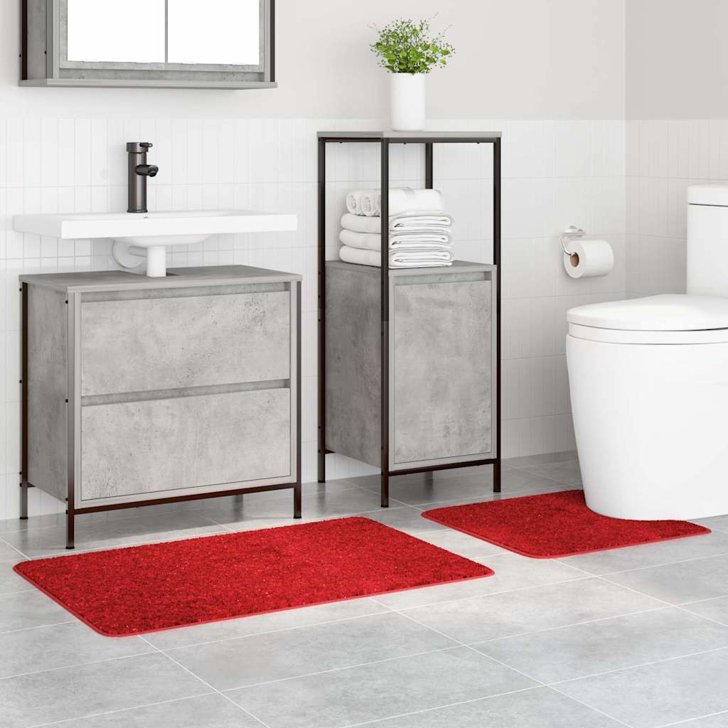 Anti-skli baderomsmatte sett 2 pcs Rød PP