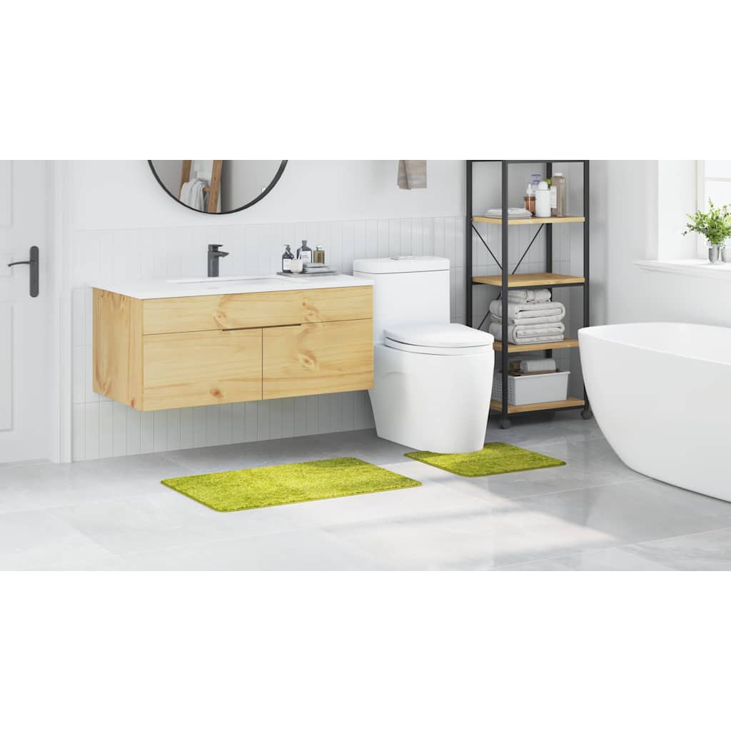 Anti-skli baderomsmatte sett 2 pcs grønn PP