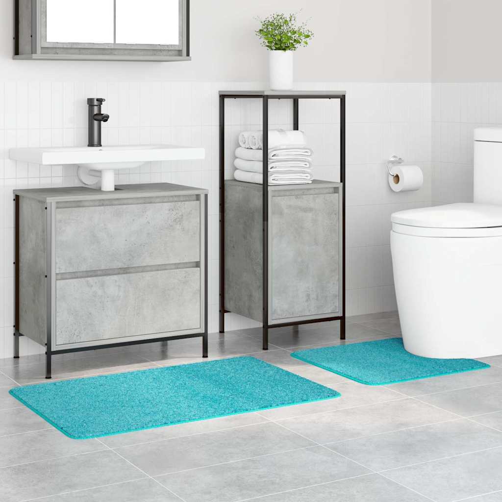 Anti-skli baderomsmatte sett 2 pcs Turkis PP