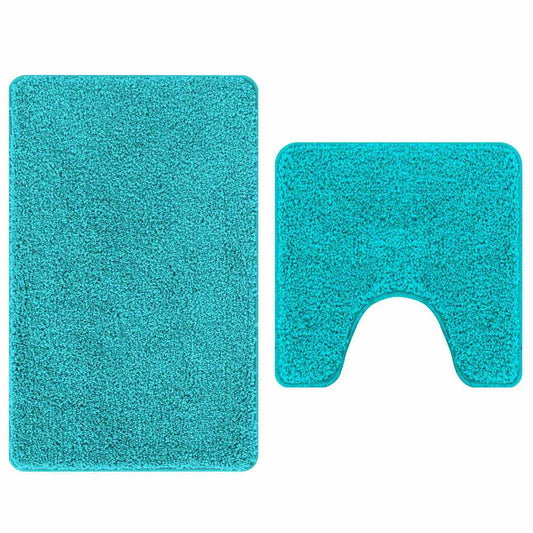 Anti-skli baderomsmatte sett 2 pcs Turkis PP