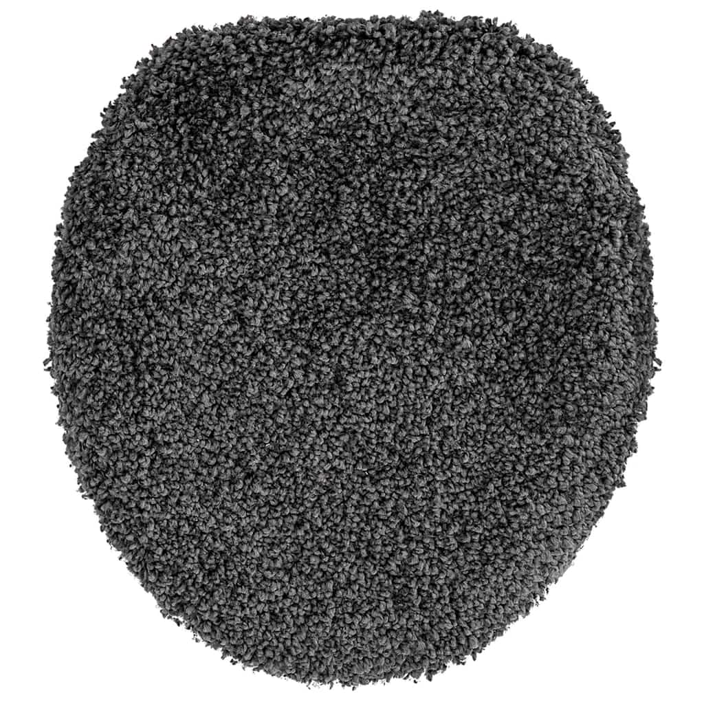 Anti-skli baderomsmatte sett 3 pcs Mørke grå PP