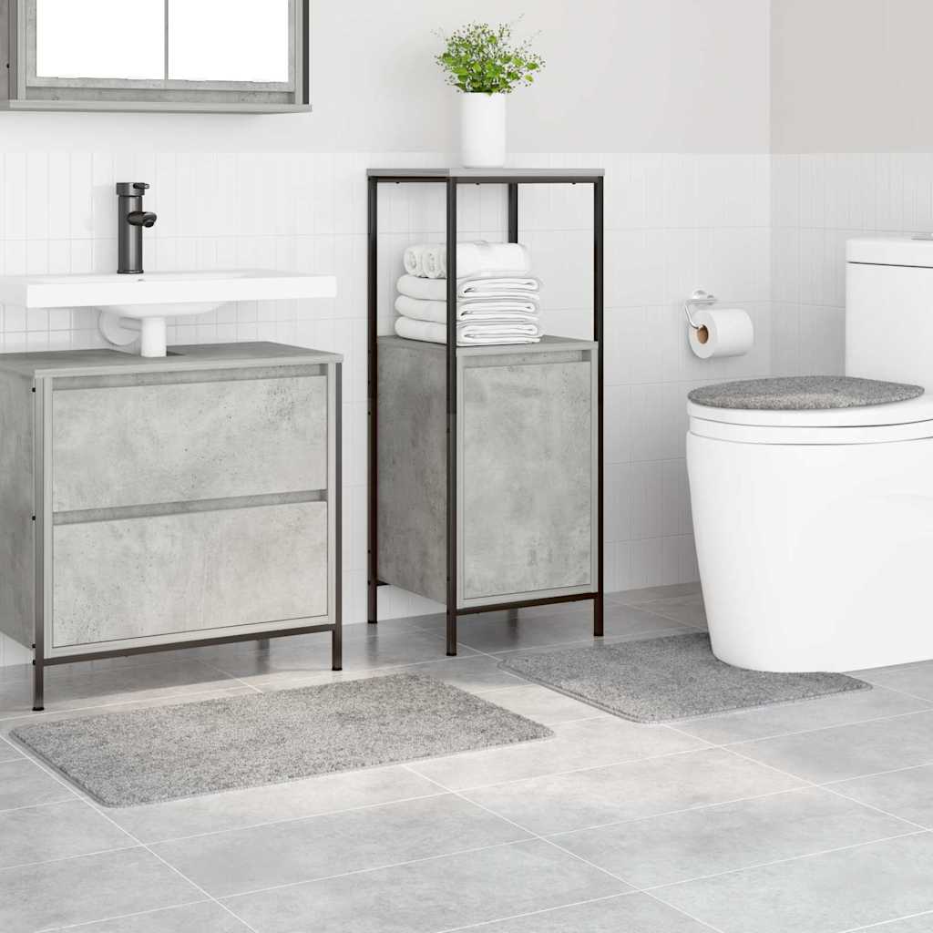 Anti-skli baderomsmatte sett 3 pcs Grå PP