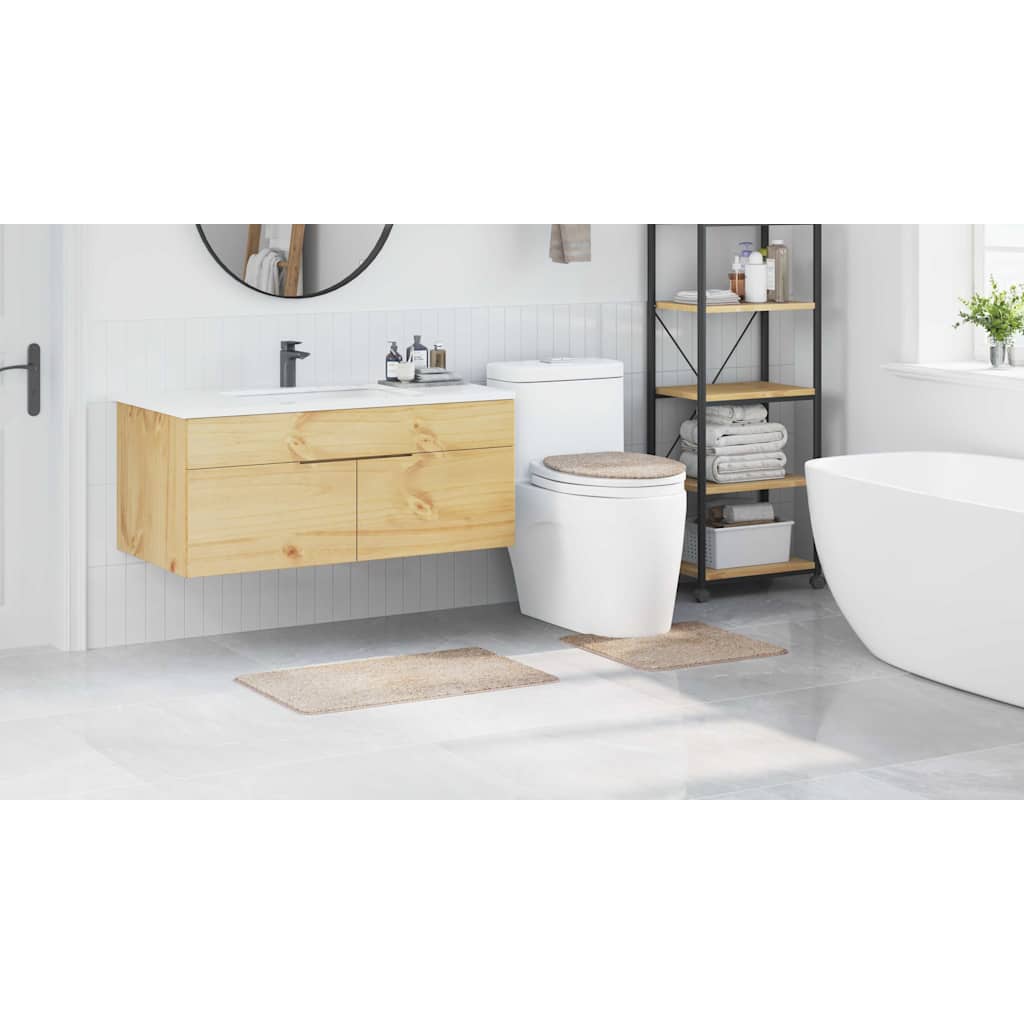 Anti-skli baderomsmatte sett 3 pcs Krem PP