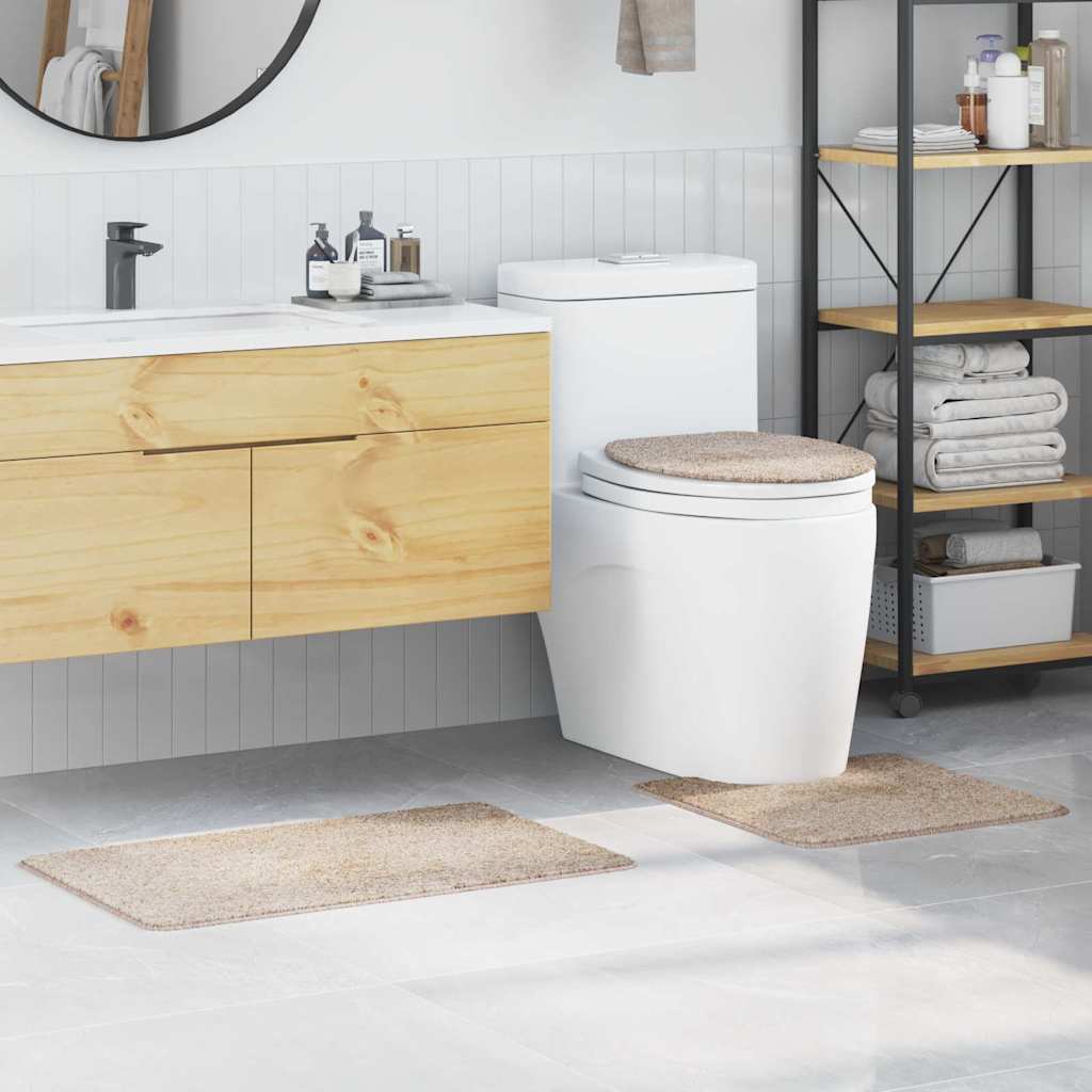 Anti-skli baderomsmatte sett 3 pcs Krem PP