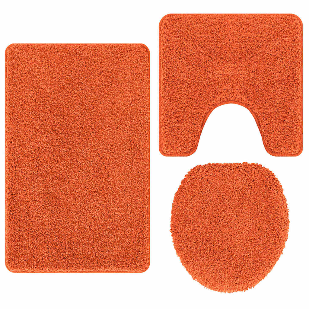 Anti-skli baderomsmatte sett 3 pcs Oransje PP