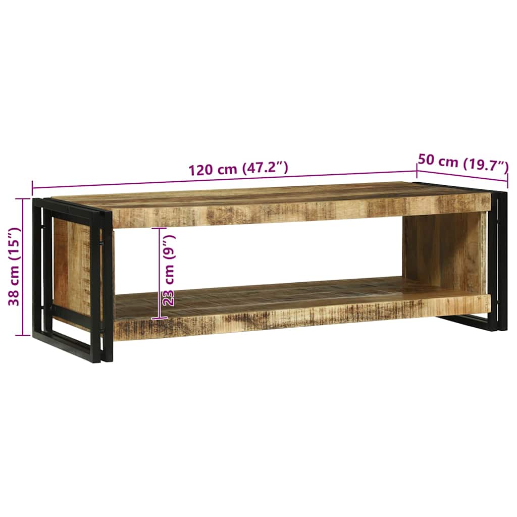 Kaffebord Brun 120 x 50 x 38 cm Massiv mango tre