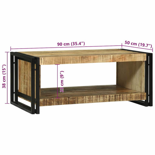 Kaffebord Brun 90 x 50 x 38 cm Massiv mango tre