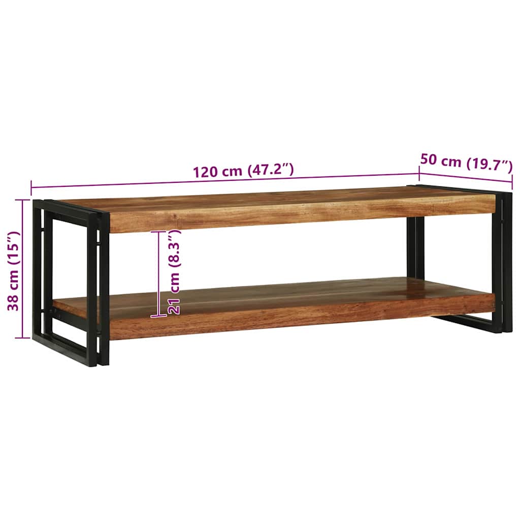 Kaffebord Brun 120 x 50 x 38 cm Solid akasietre