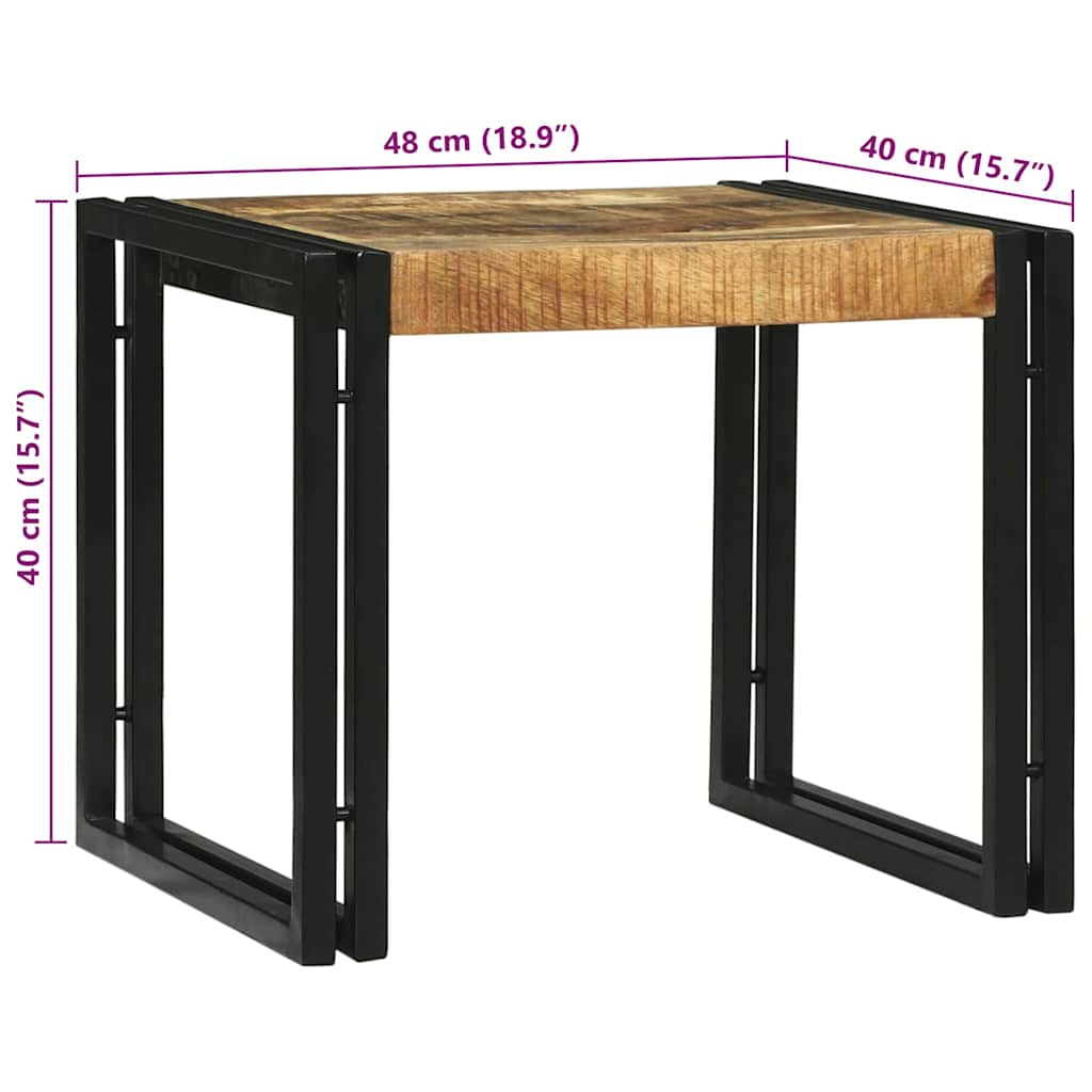 Kaffebord 2 pcs Brun 48 x 40 x 40 cm Massiv mango tre