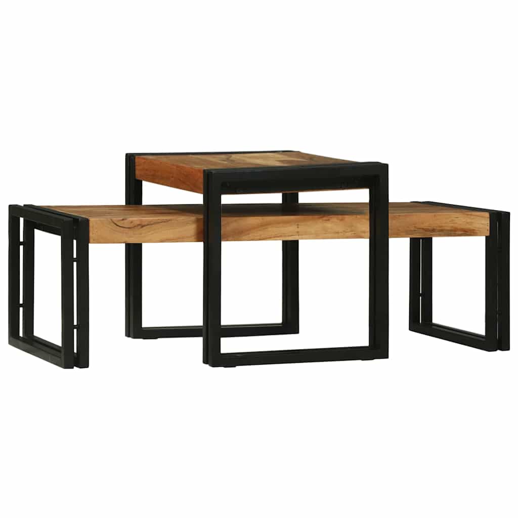Kaffebord 2 pcs Brun 48 x 40 x 40 cm Solid akasietre