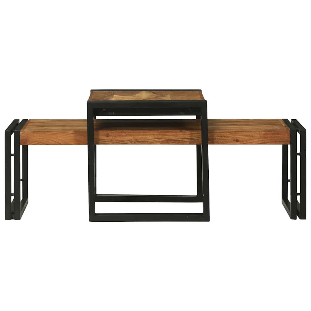 Kaffebord 2 pcs Brun 48 x 40 x 40 cm Solid akasietre