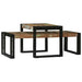 Kaffebord 2 pcs Flerfarget 48 x 40 x 40 cm Massiv Reclaim Tre