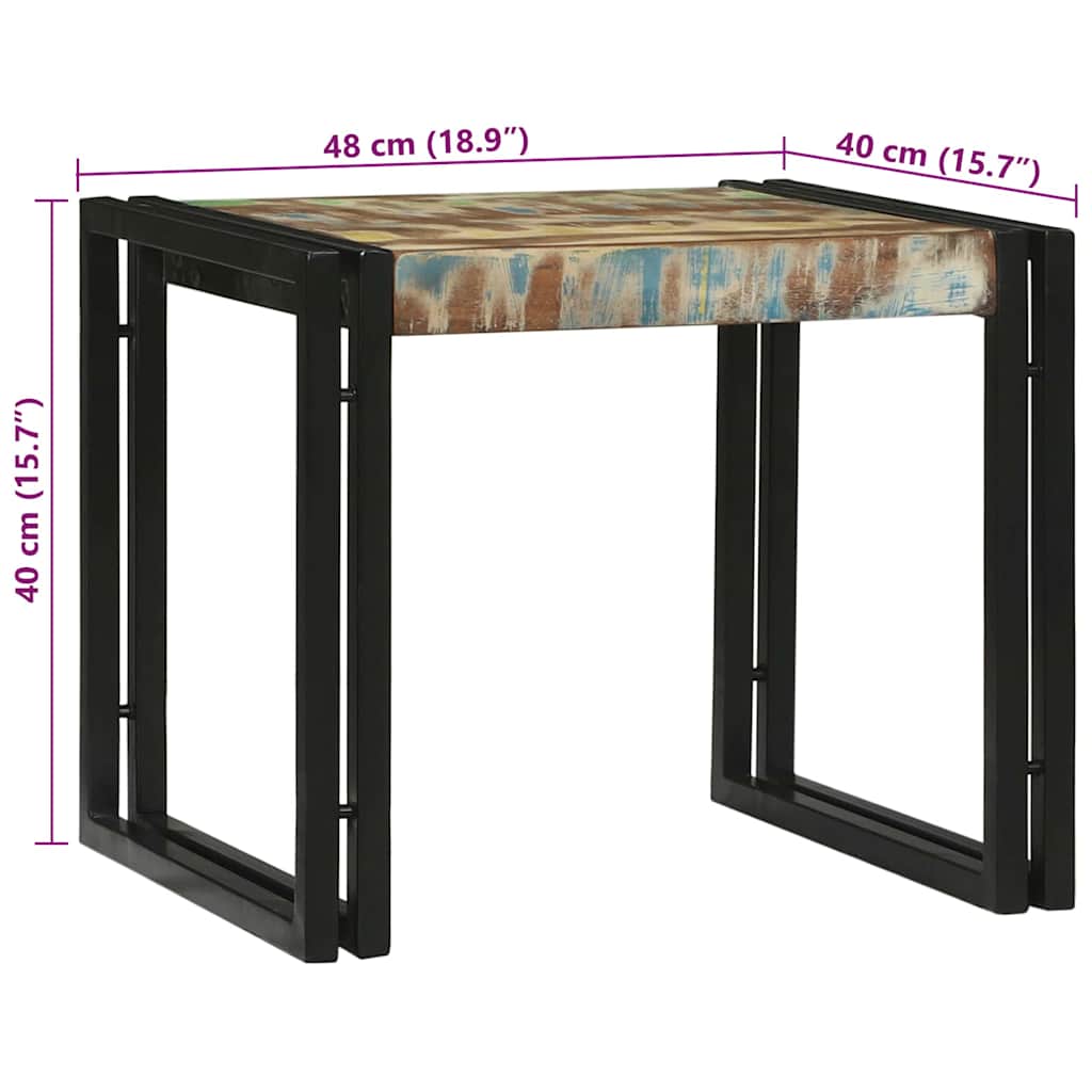 Kaffebord 2 pcs Flerfarget 48 x 40 x 40 cm Massiv Reclaim Tre