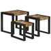 Nesting Bord 3 pcs Massiv gjenvunnet tre og metall