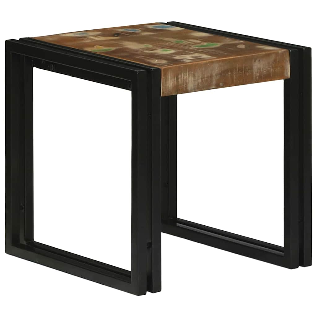 Nesting Bord 3 pcs Massiv gjenvunnet tre og metall