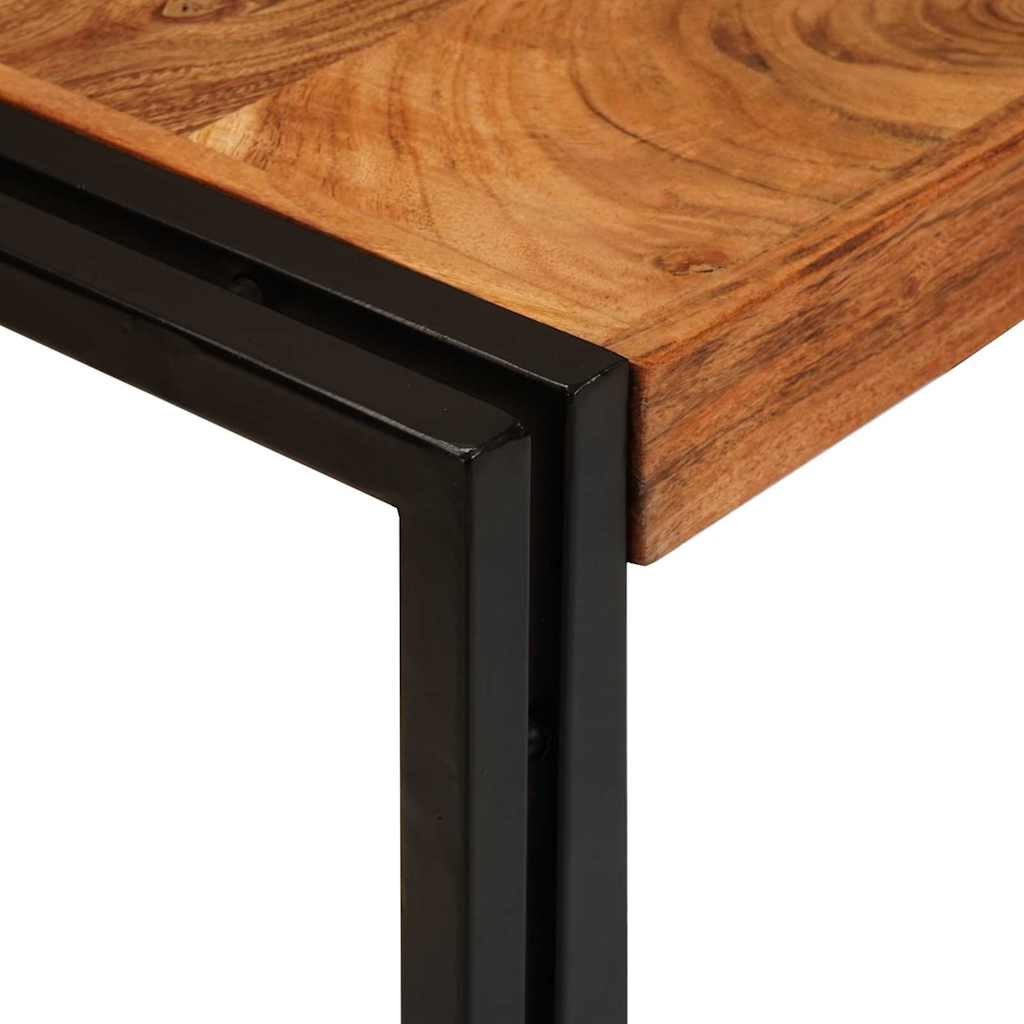 Nesting Bord 3 pcs Brun og svart Massivt akasietre og metall
