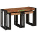 Nesting Bord 3 pcs Massiv gjenvunnet tre og metall