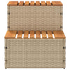 Badestamp trinn beige 50x50x50,5 cm polyrotting&heltre akasie