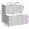 Badestamp trinn beige 50x50x50,5 cm polyrotting&heltre akasie