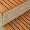Badestamp trinn beige 100x50x50,5 cm polyrotting&heltre akasie