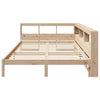 Seng med bokhylle uten madrass 160x200 cm heltre furu