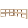 Seng med bokhylle uten madrass 160x200 cm heltre furu