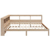 Seng med bokhylle uten madrass 160x200 cm heltre furu