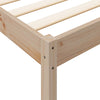 Seng med bokhylle uten madrass 160x200 cm heltre furu