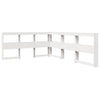 Seng med bokhylle uten madrass hvit 140x190 cm heltre furu