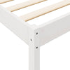 Seng med bokhylle uten madrass hvit 140x190 cm heltre furu