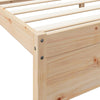 Seng med bokhylle uten madrass 100x200 cm heltre furu