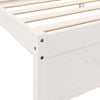 Seng med bokhylle uten madrass hvit 100x200 cm heltre furu