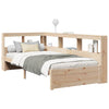 Seng med bokhylle uten madrass 90x200 cm heltre furu