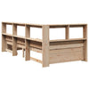 Seng med bokhylle uten madrass 90x200 cm heltre furu