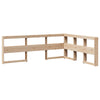 Seng med bokhylle uten madrass 160x200 cm heltre furu
