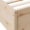 Seng med bokhylle uten madrass 160x200 cm heltre furu