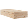 Seng med bokhylle uten madrass 100x200 cm heltre furu
