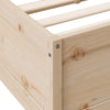Seng med bokhylle uten madrass 100x200 cm heltre furu