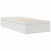 Seng med bokhylle uten madrass hvit 100x200 cm heltre furu