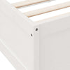 Seng med bokhylle uten madrass hvit 100x200 cm heltre furu