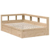 Seng med bokhylle uten madrass 135x190 cm heltre furu